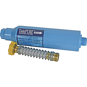 Camco TastePURE KDF/Carbon Water Filter w/Flexible Hose Protector 40043