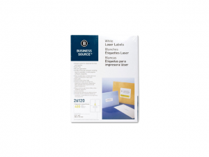 Business Source Mailing Labels Shipping Laser 3-1/2'x5' 400/PK White 26120