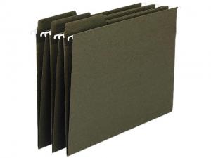 Smead 64137 Standard Green 100% Recycled FasTab Hanging Folder - 8.50' Width x 14' Length Sheet Size - 1/3 Tab Cut - Assorted Position Tab Location.