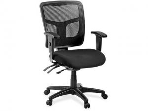 Lorell Managerial Mid-Back Chair 25-1/4'x23-1/2'x40-1/2' Black 86201
