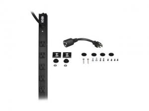 Tripp Lite Basic PDU, 20A, 14 Outlets (5-15/20R), 120 V, L5-20P/5-20P Adapter, 15 ft. Cord, 0U Vertical Rack-Mount Power (PDUV20)