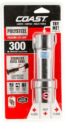 Coast 20765 Polysteel 400 300 Lumens AAA (4) Black 015286207654