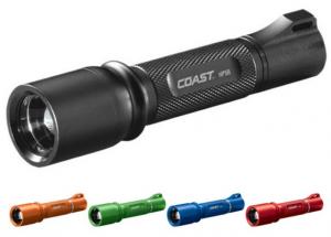 Coast HP5R Rechargeable Long Distance Focusing Flashlight, 185 Lumens, Li-Polymer/1 x AA, Orange, 21525