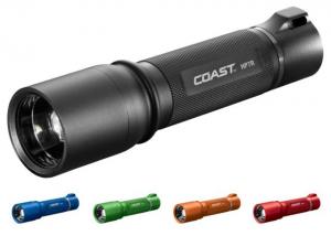 Coast HP7R Rechargeable Long Distance Focusing Flashlight, 300 Lumens, Li-Ion Pack/4 x AAA, Red, 21526
