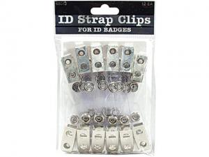Baumgartens ID Strap Clips, 3/8' , 12/PK, Clear 68012