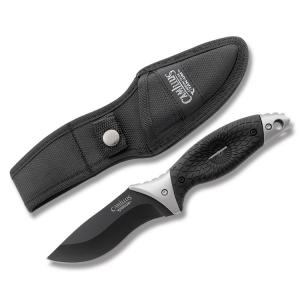 Camillus ST6 Fixed Blade with Textured Rubber Handle and AUS-8 Stainless Steel 4.25" Drop Point Plain Edge Blade Model 19085