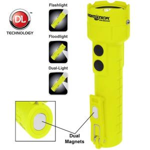 Nightstick Intrinsically Safe Permissible Dual-Light Flashlight w/Dual Magnets - Rechargeable, Green, XPR-5522GM 017398805643