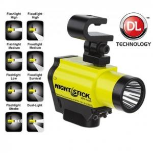 Nightstick Fortem - Intrinsically Safe Helmet-Mounted Dual-Light Flashlight, Red, XPP-5466R XPP5466R