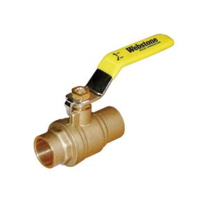 Webstone Standard Full Port Forged Brass Ball Valve With Chrome Plated Lever Handle 3/4in Sweat, 51703