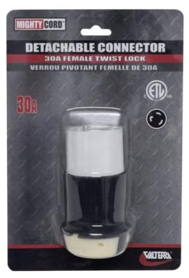 Valterra Mighty Cord Detachable Female Twist Lock Connector 30 Amp, A10-30FDTVP