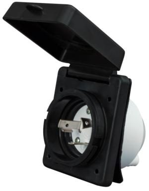 Valterra 30 Amp Power Inlet, Black, A10-30INBKVP
