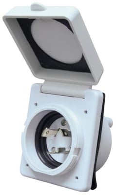 Valterra 30 Amp Power Inlet, White, A10-30INVP