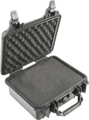 Pelican 1200 Small Protector Waterproof 10.6x10x4.8in Case, Black w/ Foam 019428011130