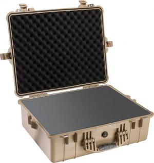 Pelican 1600 Protector Pressurized 24x19x8in Case, Desert Tan w/Foam 1600000190
