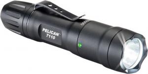 Pelican 7110 Tactical Flashlight, 1 AA/CR123, Black, 4.63 in, 7110