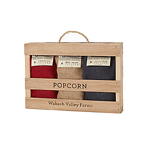Wabash Valley Farms Burlap Popcorn Wooden Box Set - Blue 019669006926