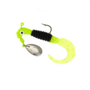 Blakemore Road Runner 1/16 oz. Curly-Tail Jigs 2-Pack Chartreuse/Black-Chartreuse - Fresh Water Panfish Bait at Academy Sports B2-1602-030