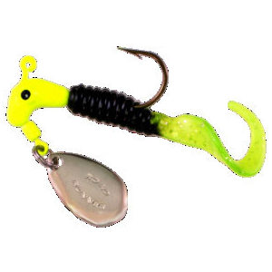 Blakemore Road Runner 1/8 oz. Curly-Tail Jigs 2-Pack Chartreuse/Black-Chartreuse - Fresh Water Panfish Bait at Academy Sports B2-1603-030