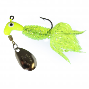 Road Runner Crappie Thunder 2" Soft Baits 2-Pack Chartreuse, 1/8 Oz B2-1803-062