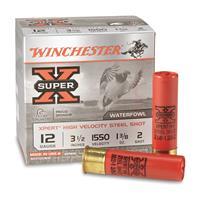 Winchester Super-X, 12 Gauge, 3-1/2&amp;quot;, 1-3/8 oz., Waterfowl Xpert Steel Shot, 25 Rounds 020892015418