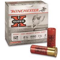 Winchester Super-X, 12 Gauge, 2-3/4&amp;quot;, 1-1/16 oz., Waterfowl XPert High-Velocity Steel Shot, 25 Round WEX122