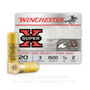 20 Gauge - 3" 7/8 oz. #2 Steel Shot - Winchester Xpert High Velocity - 25 Rounds WEX2032