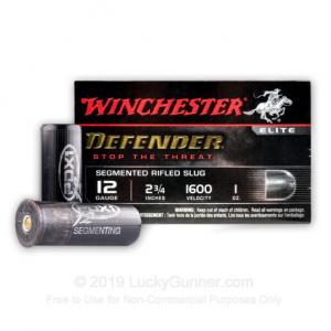 12 Gauge - 2-3/4” 1oz. Segmented Rifled Slug - Winchester Defender - 100 Rounds S12PDX1S