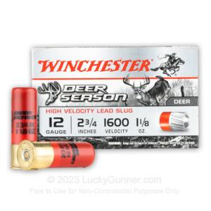 12 Gauge - 2-3/4" 1-1/8oz. Rifled Slug - Winchester Deer Season - 100 Rounds X12DS