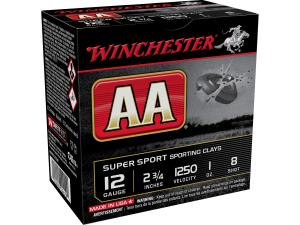 Winchester AA Super Sport Sporting Clays 1250 Ammunition 12 Gauge 2-3/4 1 oz - 100316" AASC12508