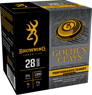 Browning Ammo BGC287 Golden Clays 28Gauge 2.75" 3/4oz 7.5Shot 25 Per Box/10 Case 182660