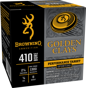 Browning Golden Clays 410 Gauge 2.5" 1/2 oz 8 Shot (Box) 