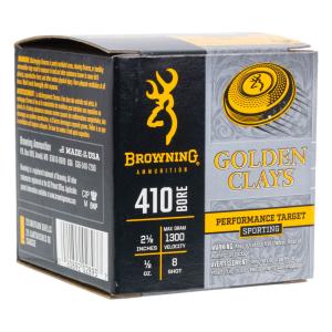 Browning Golden Clays 410 Bore 2.5 0.5 Oz #8 Shot  250 Round Case 