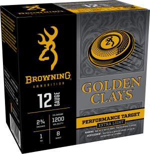 Browning Golden Clays Extra Light 12 Gauge Ammo 2-3/4" #8 Lead Shot 1 oz Box of 25 