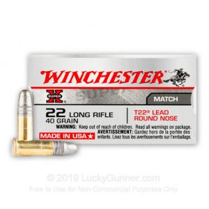 Winchester SPRX 22LR Target 40GR Lead Round Nose Box of 50 XT22LR 020892100244