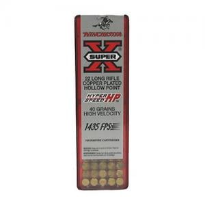 Winchester Super-X 22LR 40GR High Velocity HP 100rds XHV22LR