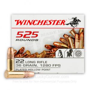 22 LR - 36 gr CPHP - Winchester - 5250 Rounds 22LR525HP