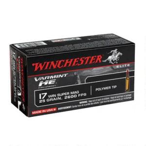 Winchester Varmint HE .17 WSM Ammunition 25 Grain Polymer Tip 2600 fps S17W25