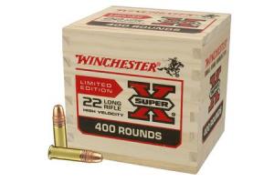 WINCHESTER AMMO 22LR 36 gr Copper Plated HP 400 Rounds in Wooden Box (Limited Edition) 22LR400WB
