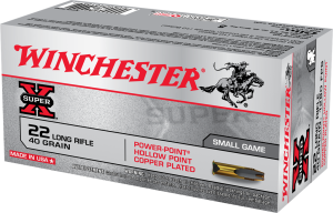 Winchester Super-X Power-Point Brass .22 LR 40-Grain 222-Rounds CPHP X22LRPPB