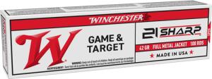 WINCHESTER USA 21 SHARP 42GR - FMJ 1325 FPS 100RD 20BX/CS 