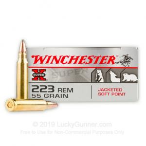 223 Rem - 55 Grain JSP - Winchester Super-X - 200 Rounds X223R