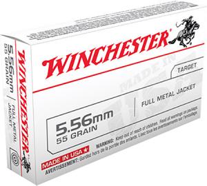 Winchester Ammunition 55 Grain Full Metal Jacket Brass 5.56 20Rds Q3131L