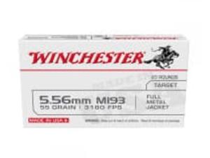 WIN USA 5.56MM 55GR M193 FMJ 20/50 (4550) 020892205444