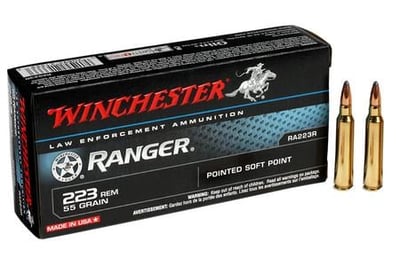 Winchester Ranger .223 50gr PSP 20rd Box RA223R 020892213333