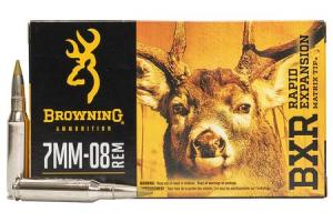 BROWNING AMMUNITION 7mm-08 Remington 144 gr BXR Rapid Expansion 20/Box B192107081