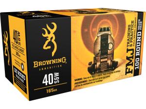 Browning FMJ Ammunition 40 S&W 165 Grain Full Metal Jacket - 303126 020892224315