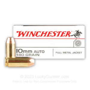 10mm Auto - 180 Grain FMJ - Winchester USA - 500 Rounds USA10MM