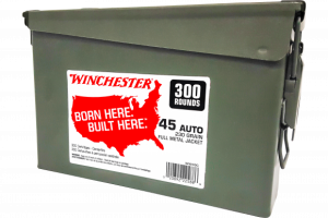 Winchester Ammunition .45 ACP 230 Grain FMJ-RN Ammunition Can 300 Pack WW45C