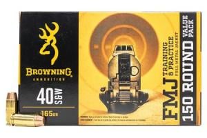 BROWNING AMMUNITION 40SW 165 gr FMJ 150 Round Value Pack B191800405