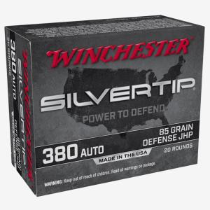 Winchester Silvertip .380 Auto Ammunition 200 Rounds JHP 85 Grains W380ST W380ST